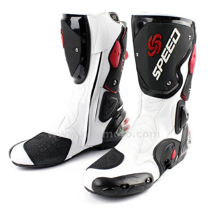 131 Boots Racing Motocross Off-Road Motorbike Shoes Black-White-Red Size 40-41-42-43-44-45@5
